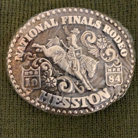 Junior 1984 Hesston NFR Rodeo belt buckle NIP - Picture 1 of 4